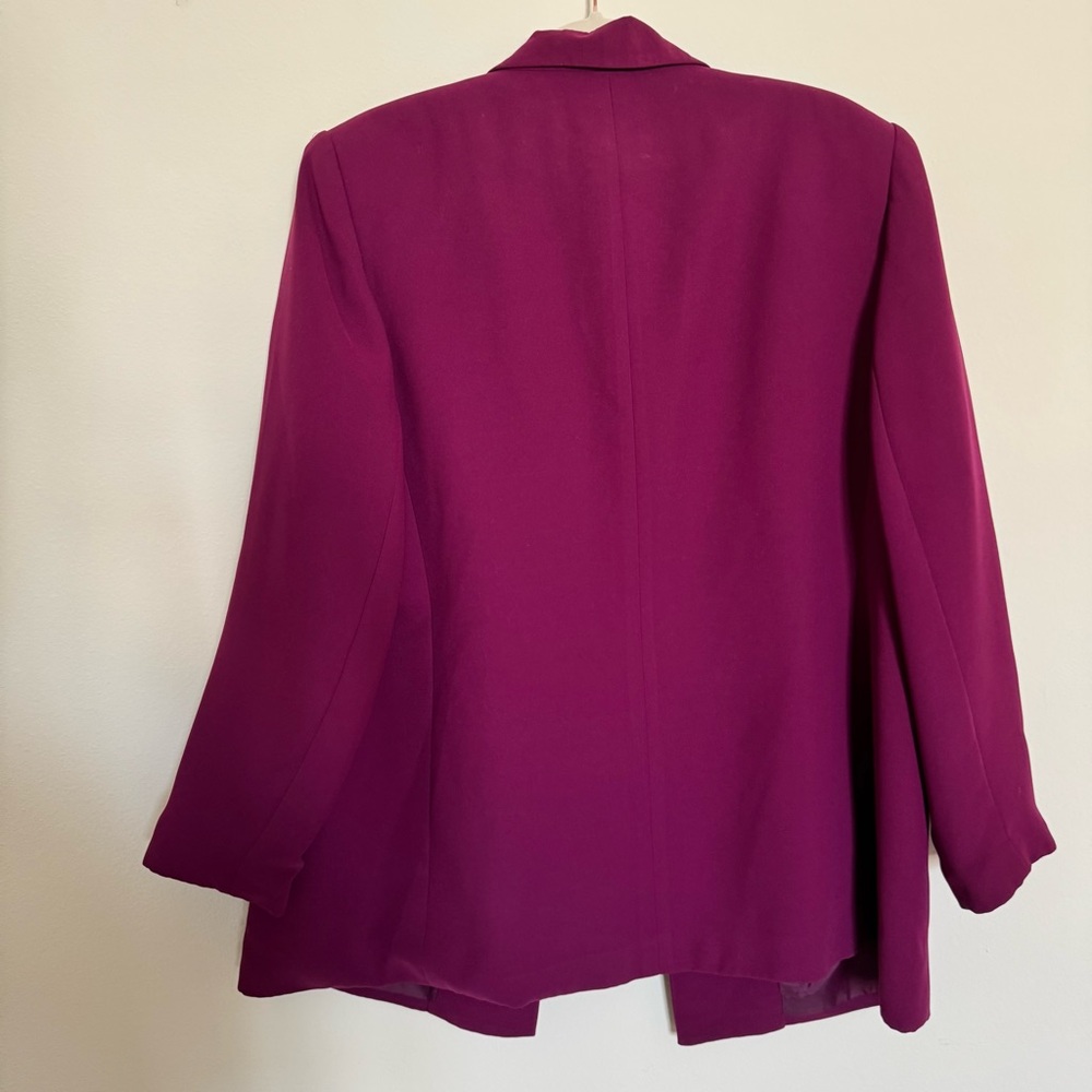 Le Suit Women's Plum Purple Blazer Jacket 16W - Picture 8 of 9